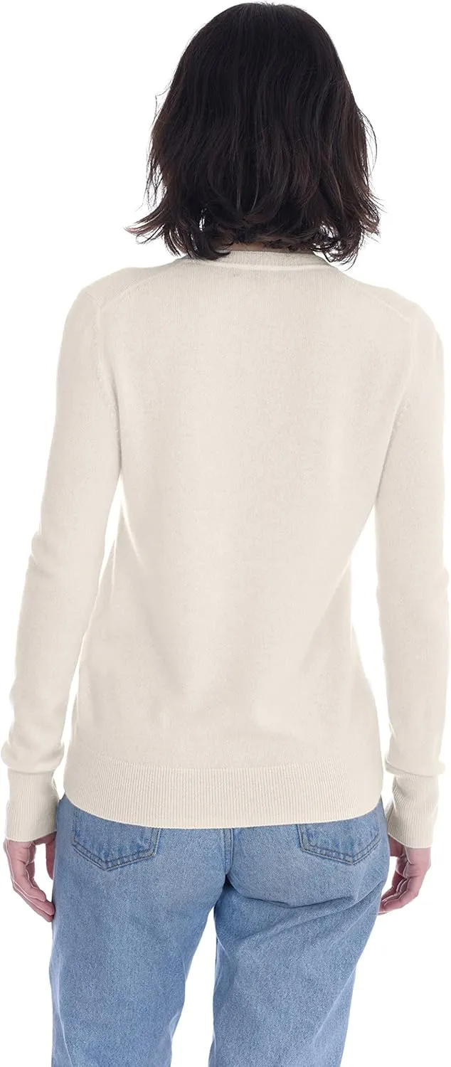Cashmeren Womens Basic V-Neck Sweater 100% Pure Cashmere Long Sleeve Classic Pullover