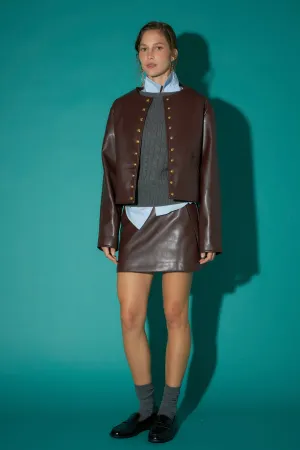 Faux Leather Skort