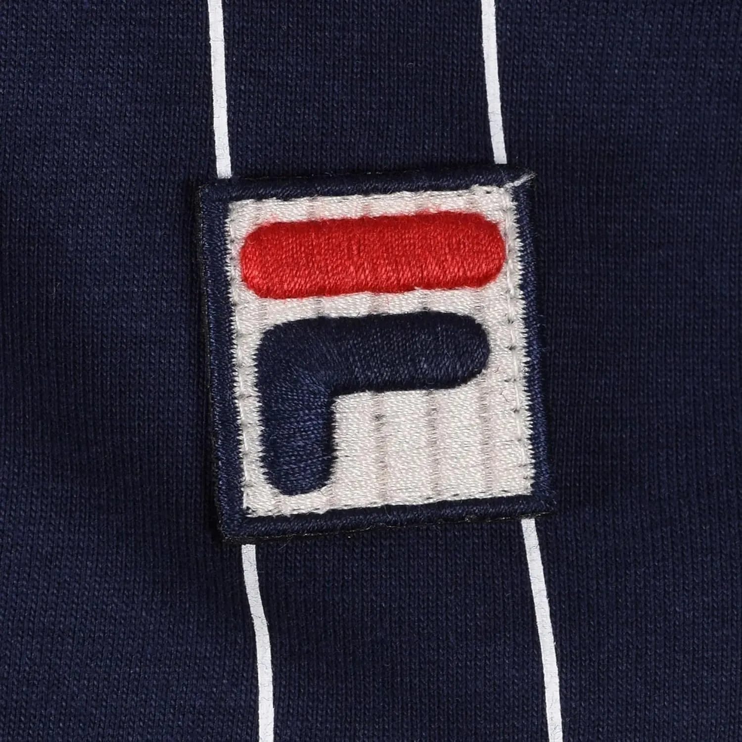 Fila Mens Vintage White or Cream Tapioca BB1 Stripe Tennis Polo Shirt