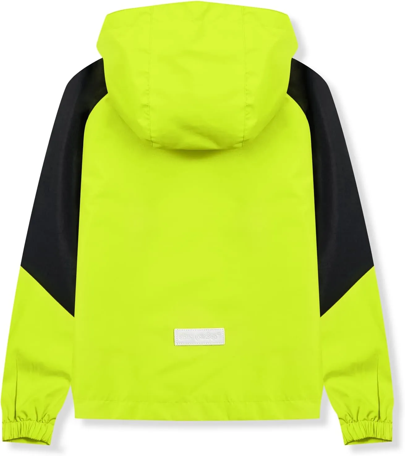Kids Rain Jacket for Boys Girls Color Block Breathable Waterproof Raincoat