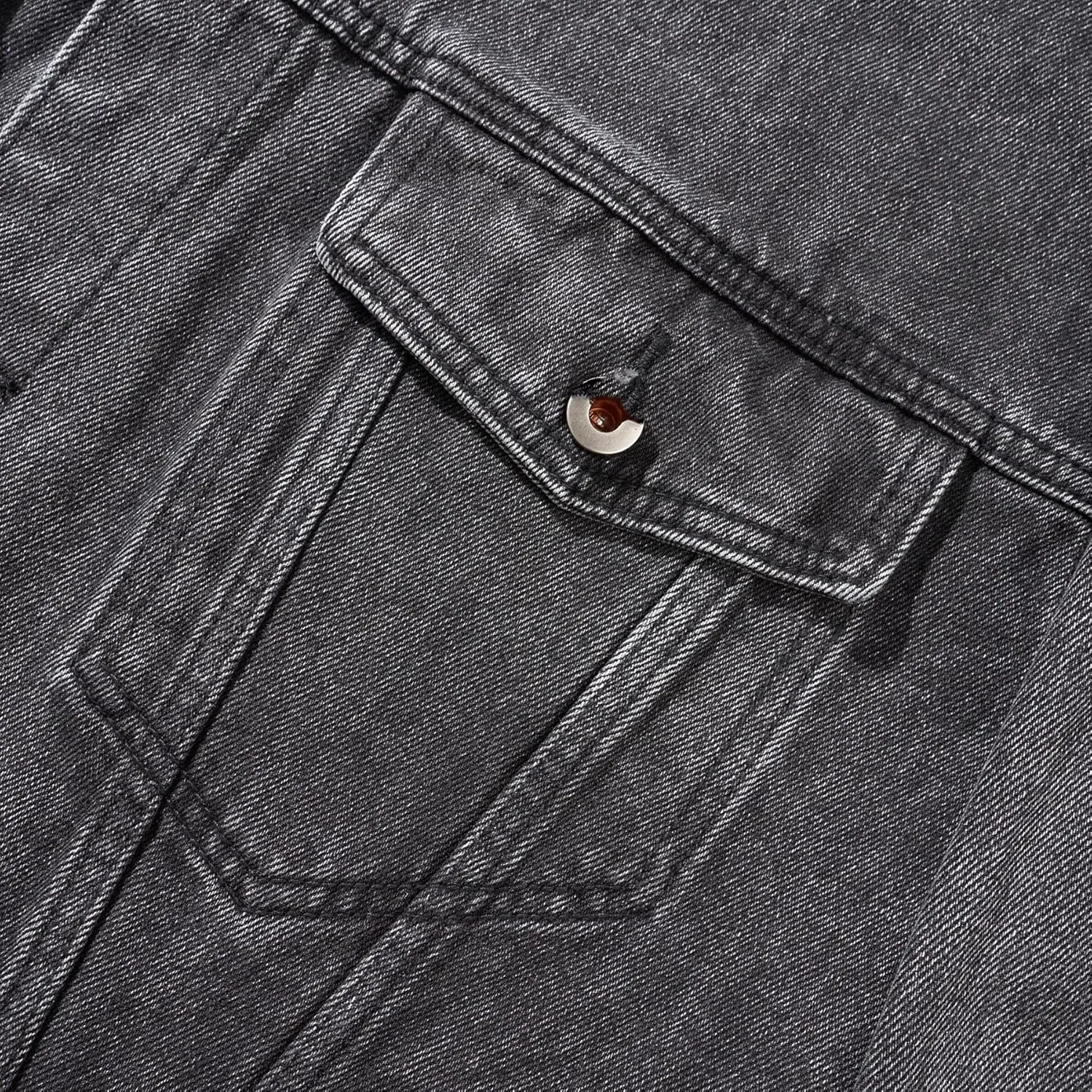 Men's Coat Spring Autumn Retro Workwear Loose American Denim Jacket