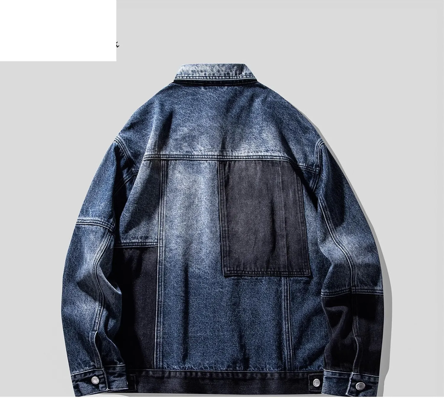 Men's Denim Jacket Autumn Loose American Workwear Coat for Men