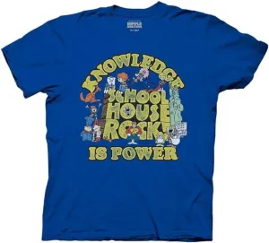Ripple Junction Schoolhouse Rock Men's Short Sleeve T-Shirt Knowledge is Power Retro Vintage Nostalgia Officially Licensed