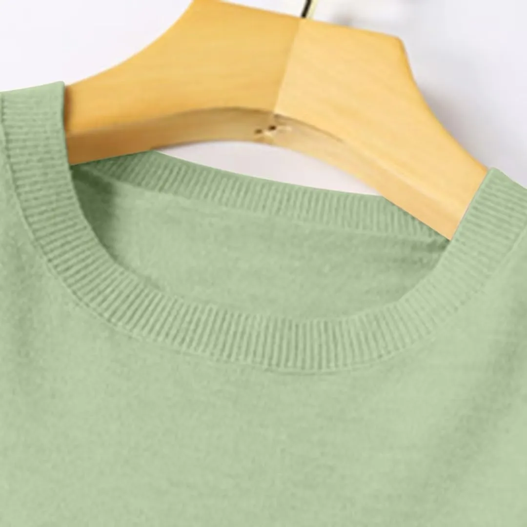 SERYU Cashmere Sweaters for Women Crewneck Long Sleeve Knit Spring Tops Jumper Knitted Pullover Cashmere Sweater