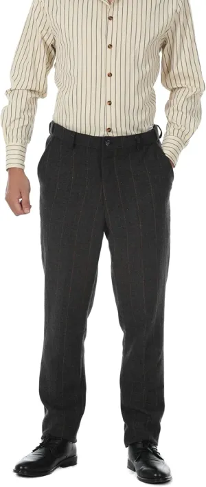 SevenBoy Men's Dress Pants Tweed Plaid Classic Fit Siut Separates Slim Stylish Wool Casual Business Suit Pants