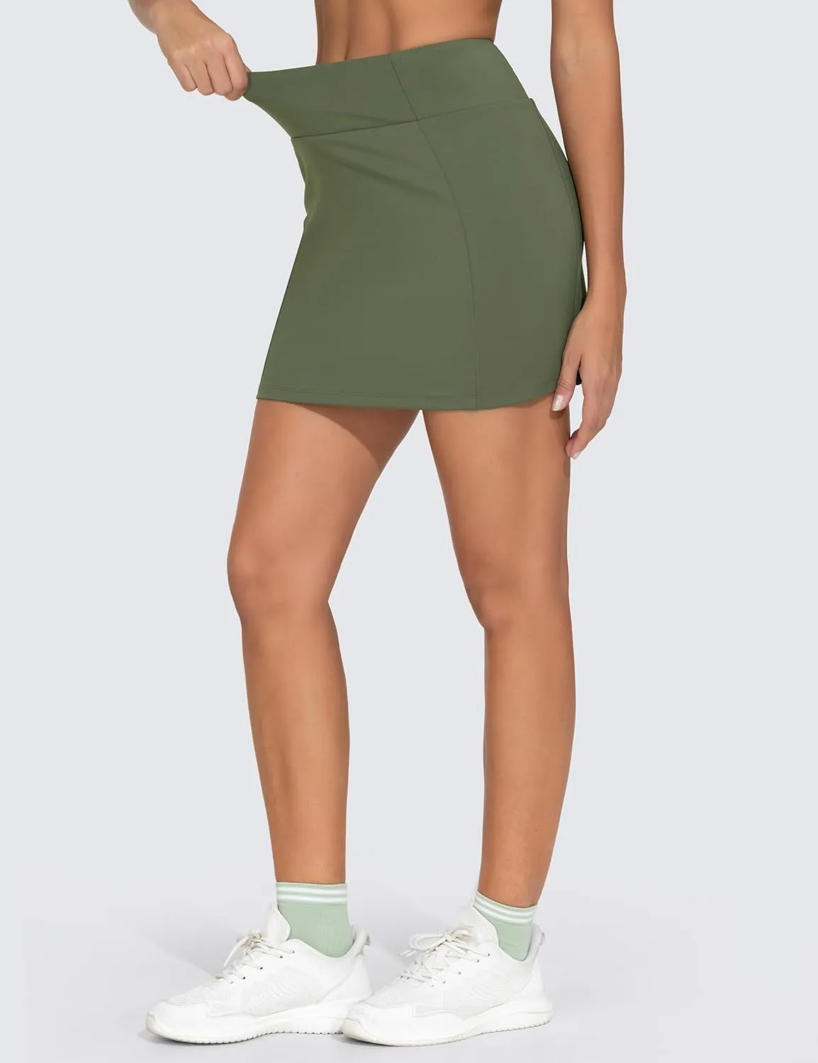 THE GYM PEOPLE Women's High Waisted Golf Skorts Tennis Mini Athletic Active Skirts Built-in Shorts with 3 Pockets