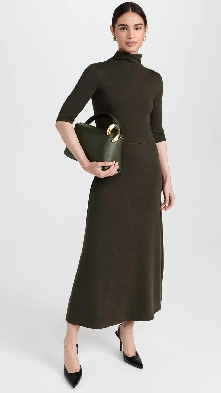 Vince Women's Elbow Sleeve Turtleneck Dress