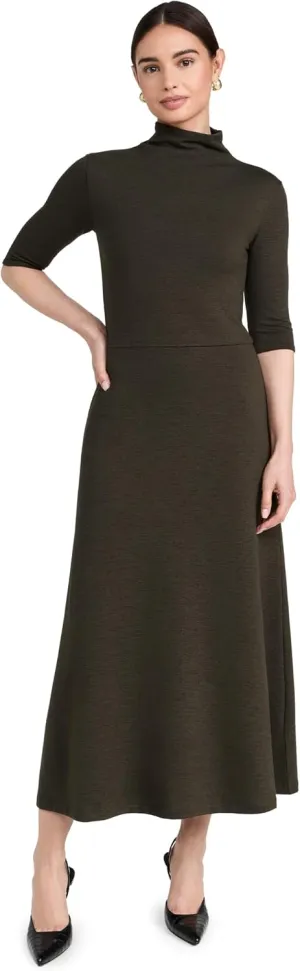 Vince Women's Elbow Sleeve Turtleneck Dress
