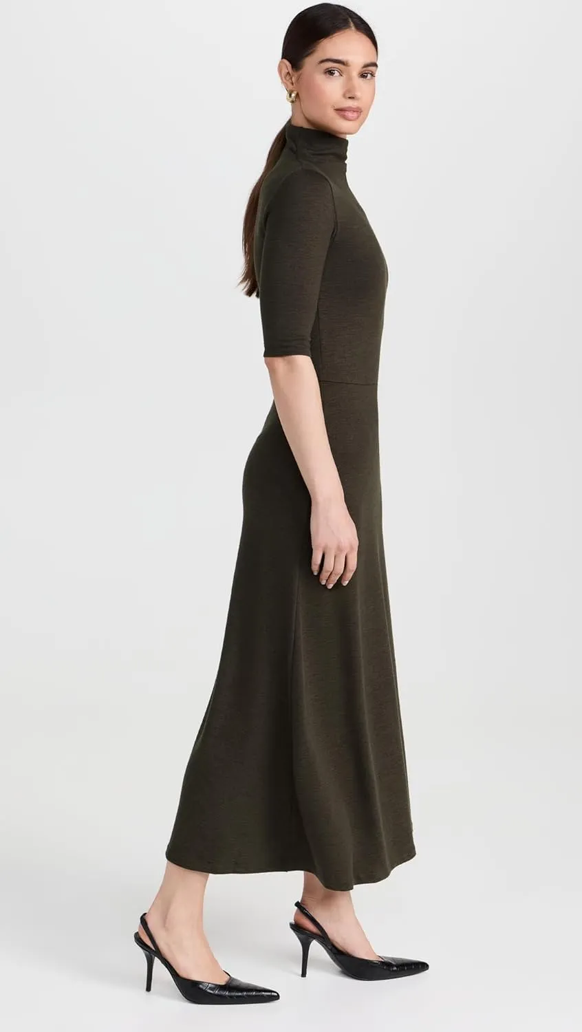 Vince Women's Elbow Sleeve Turtleneck Dress