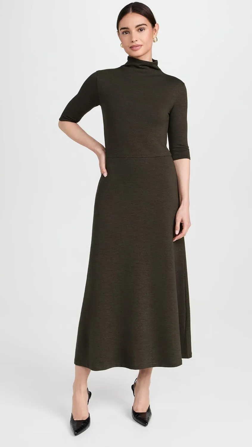 Vince Women's Elbow Sleeve Turtleneck Dress