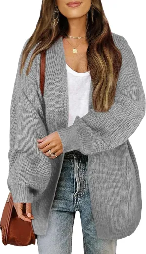 Women's Lightweight Oversized Long Cardigans Spring 2025 Cute Waffle Knit V Neck Open Front Thin Sweater Cardigan