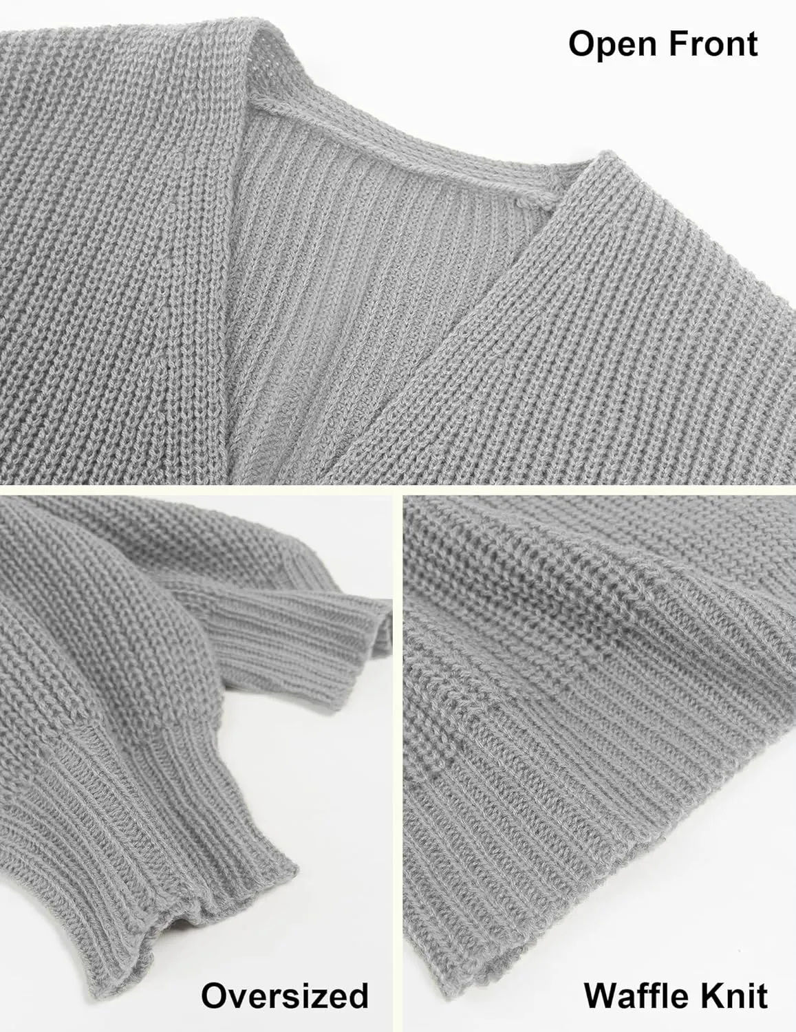 Women's Lightweight Oversized Long Cardigans Spring 2025 Cute Waffle Knit V Neck Open Front Thin Sweater Cardigan