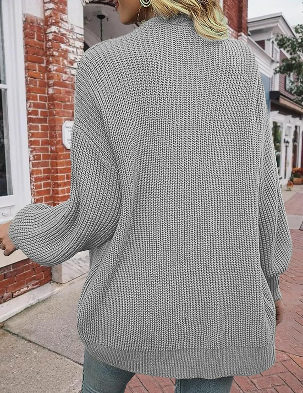 Women's Lightweight Oversized Long Cardigans Spring 2025 Cute Waffle Knit V Neck Open Front Thin Sweater Cardigan