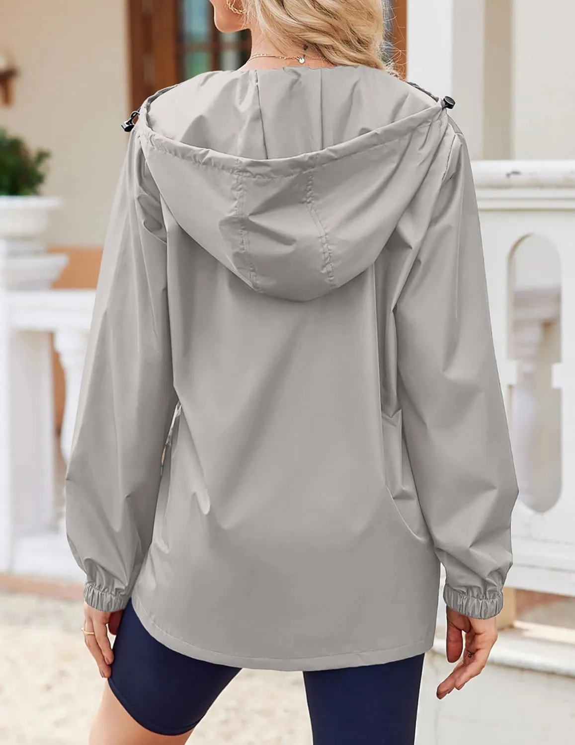 Zeagoo Women's Waterproof Rain Jacket With Hood - Lightweight Windbreaker Raincoat With Pockets for Outdoor